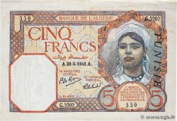 5 Francs TUNISIA  1941 P.08c