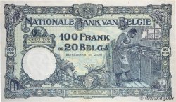 100 Francs - 20 Belgas BELGIUM  1930 P.102 VF