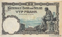 5 Francs BELGIUM  1929 P.097b XF