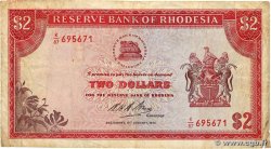 2 Dollars RHODÉSIE  1974 P.31h TB