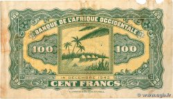 100 Francs FRENCH WEST AFRICA  1942 P.31a MB