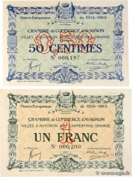 50 Centimes et 1 Franc Lot FRANCE régionalisme et divers Avignon 1915 JP.018.01 et 05