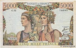5000 Francs TERRE ET MER FRANCE  1951 F.48.04