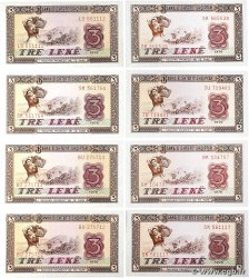 3 Lekë Lot ALBANIA  1976 P.41a UNC