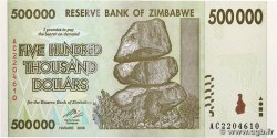 500000 Dollars ZIMBABWE  2008 P.76a FDC