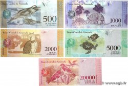 500 Bolivares Lot VENEZUELA  2016 P.094b à P.097c, P.099c FDC