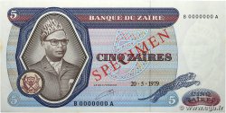 5 Zaïres Spécimen ZAIRE  1979 P.22s UNC-