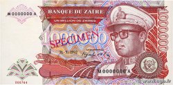 1000000 Zaïres Spécimen ZAIRE  1992 P.44s UNC-