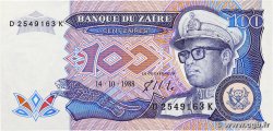 100 Zaïres ZAIRE  1988 P.33a UNC-