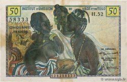 50 Francs FRENCH WEST AFRICA  1956 P.45 XF-