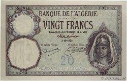 20 Francs ALGÉRIE  1928 P.078b
