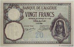 20 Francs ALGÉRIE  1928 P.078b