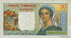 20 Francs TAHITI  1960 P.21c q.BB