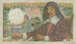 100 Francs DESCARTES FRANCE  1942 F.27.01