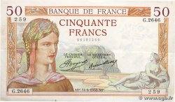 50 Francs CÉRÈS FRANCE  1935 F.17.14