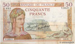 50 Francs CÉRÈS FRANCE  1937 F.17.33