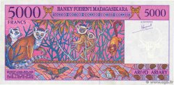 5000 Francs - 1000 Ariary MADAGASCAR  1995 P.078a SUP+