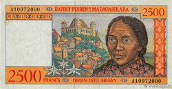 2500 Francs - 500 Ariary MADAGASCAR  1998 P.081