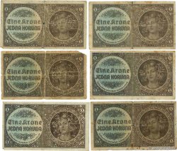 1 Koruna Lot BOHEMIA & MORAVIA  1940 P.03a VG