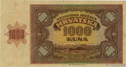 1000 Kuna CROATIE  1941 P.04a TB