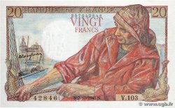 20 Francs PÊCHEUR FRANCIA  1943 F.13.07 q.FDC