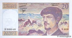 20 Francs DEBUSSY FRANCIA  1987 F.66.08 AU+