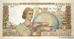 10000 Francs GÉNIE FRANÇAIS FRANCIA  1954 F.50.71 q.BB