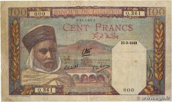 100 Francs Numéro spécial ALGÉRIE  1940 P.085