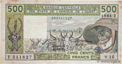 500 Francs WEST AFRICAN STATES  1986 P.806Ti