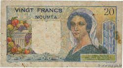 20 Francs NOUVELLE CALÉDONIE  1954 P.50b VG