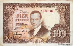 100 Pesetas SPAIN  1953 P.145