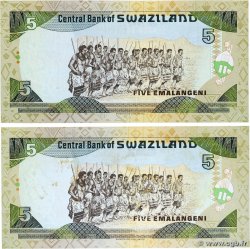 5 Emelangeni Lot SWAZILAND  1995 P.23a SUP