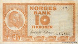 10 Kroner NORVÈGE  1971 P.31f