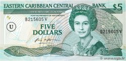 5 Dollars CARIBBEAN   1986 P.18u UNC-