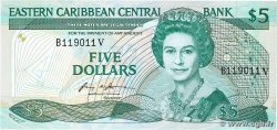 5 Dollars CARIBBEAN   1986 P.18v UNC-