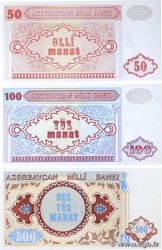 50 à 500 Manat Lot AZERBAIYáN  1993 P.17b, P.18b et P.19b FDC