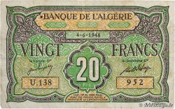 20 Francs ALGERIEN  1948 P.103 S