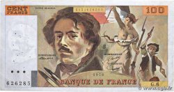 100 Francs DELACROIX modifié FRANCE  1978 F.69.01d TB+