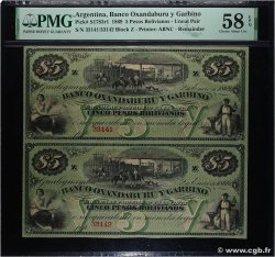 5 Pesos Bolivianos Planche ARGENTINA  1869 PS.1783r1