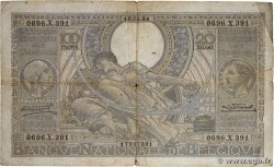 100 Francs - 20 Belgas BELGIUM  1934 P.107