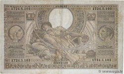 100 Francs - 20 Belgas BELGIUM  1935 P.107