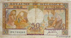 50 Francs BELGIUM  1948 P.133a