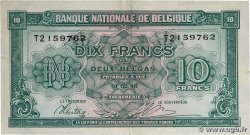 10 Francs - 2 Belgas BELGIUM  1943 P.122