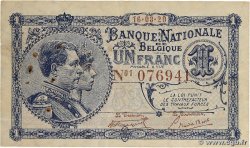 1 Franc BELGIUM  1920 P.092