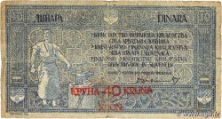 40 Kronen sur 10 Dinara YUGOSLAVIA  1919 P.017