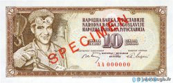 10 Dinara Spécimen YUGOSLAVIA  1968 P.082s