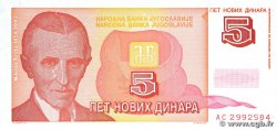 5 Novih Dinara YUGOSLAVIA  1994 P.146