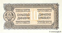 10 Dinara YUGOSLAVIA  1944 P.050a XF