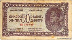 50 Dinara YUGOSLAVIA  1944 P.052b