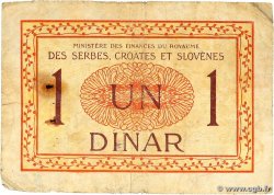 1 Dinar YUGOSLAVIA  1919 P.012 F-